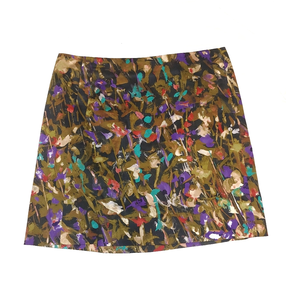 J.Crew Multicolor Cotton Sateen Skirt